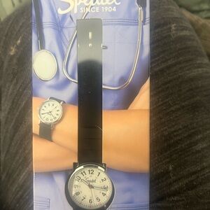 Speidel Black and White Nurse Watch